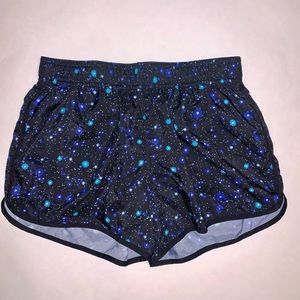 VICTORIA’S SECRET SPORT Women’s Extra Small Athletic Shorts, Blue Flowers